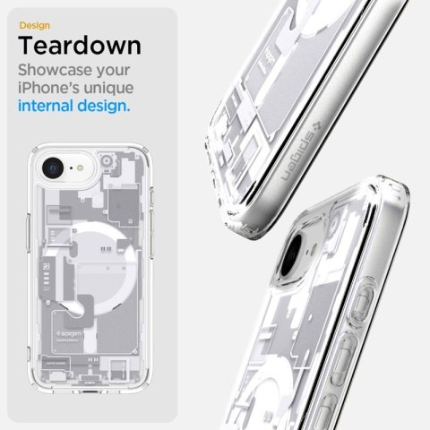 Spigen Ultra Hybrid Mag MagSafe - Etui do iPhone 17e / 16e (Zero One White)