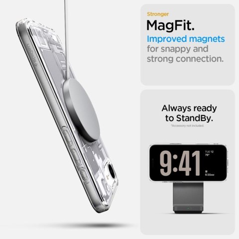 Spigen Ultra Hybrid Mag MagSafe - Etui do iPhone 17e / 16e (Zero One White)