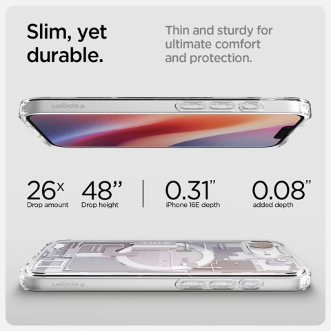 Spigen Ultra Hybrid Mag MagSafe - Etui do iPhone 17e / 16e (Zero One White)