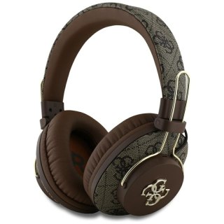Guess Metal 4G Logo - Bezprzewodowe słuchawki nauszne Bluetooth ENC (brązowy)