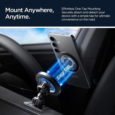 Spigen MFT13 Magnetic Dashboard & Vent Car Mount - Magnetyczny uchwyt samochodowy MagSafe (Czarny)