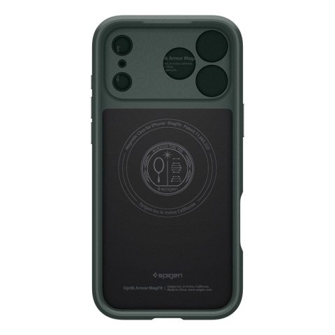 Spigen Optik Armor Mag MagSafe - Etui do iPhone 17 Pro (Abyss Green)
