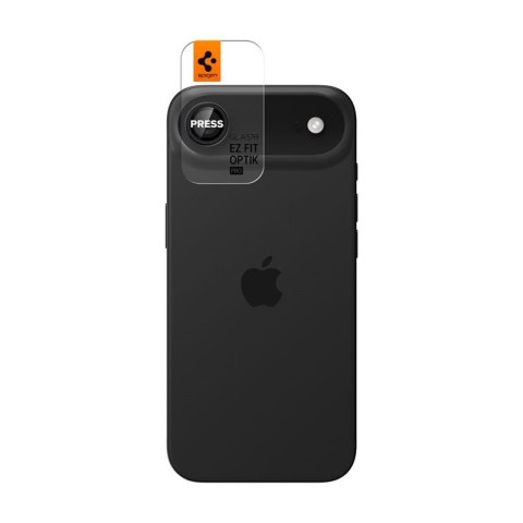 Spigen Optik Pro GLAS.TR EZ Fit Camera Protector 2-Pack - Szkło ochronne na obiektyw do iPhone Air (2 szt) (Czarny)