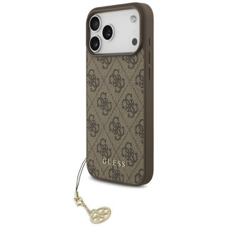 Guess 4G Charms Collection MagSafe - Etui iPhone 17 Pro Max (brązowy)