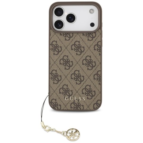 Guess 4G Charms Collection MagSafe - Etui iPhone 17 Pro Max (brązowy)