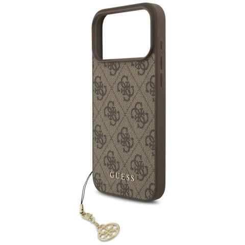 Guess 4G Charms Collection MagSafe - Etui iPhone 17 Pro Max (brązowy)