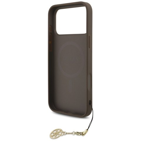 Guess 4G Charms Collection MagSafe - Etui iPhone 17 Pro Max (brązowy)