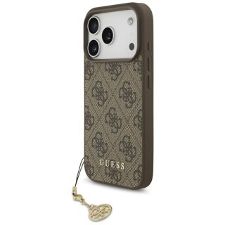 Guess 4G Charms Collection MagSafe - Etui iPhone 17 Pro (brązowy)