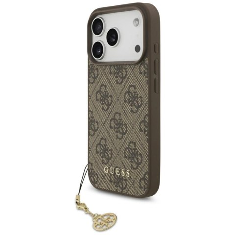 Guess 4G Charms Collection MagSafe - Etui iPhone 17 Pro (brązowy)
