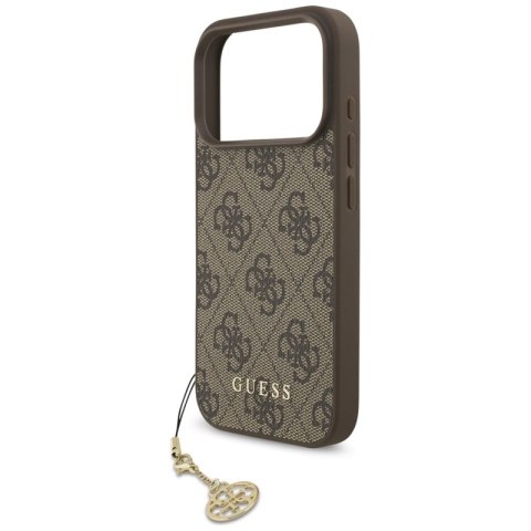 Guess 4G Charms Collection MagSafe - Etui iPhone 17 Pro (brązowy)