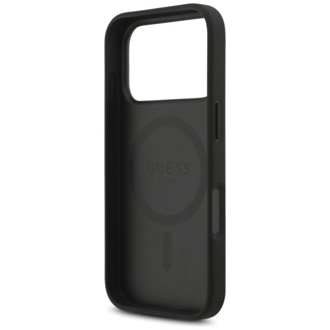 Guess 4G Circle Classic Logo MagSafe - Etui iPhone 17 Pro (czarny)