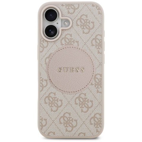 Guess 4G Circle Classic Logo MagSafe - Etui iPhone 17 (różowy)