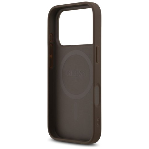 Guess 4G Printed Stripes MagSafe - Etui iPhone 17 Pro (brązowy)