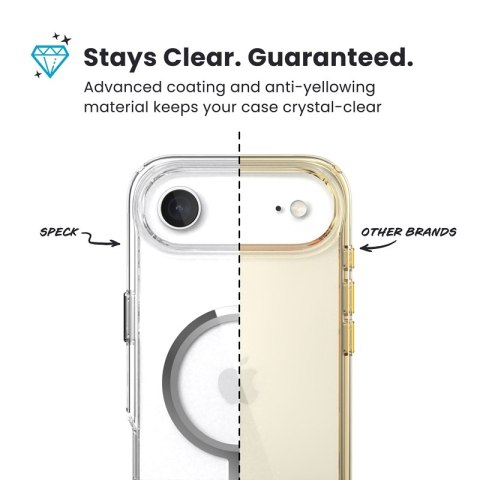 Speck Presidio Perfect Clear MagSafe - Etui iPhone Air (Clear / Silver)