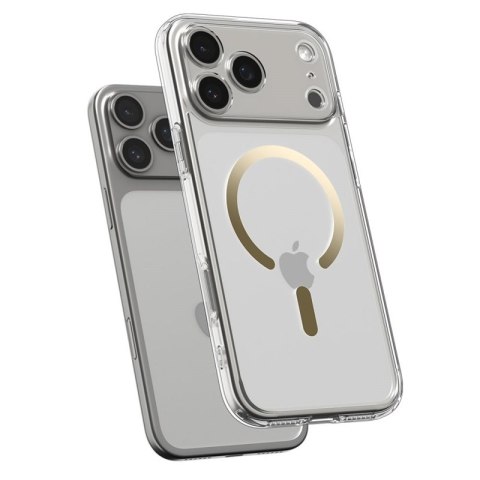 Spigen Ultra Hybrid Mag MagSafe - Etui do iPhone 17 Pro (Clear/Gold)