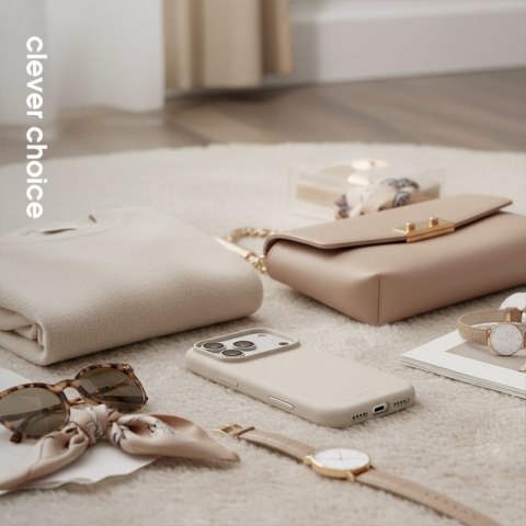 Crong Color Cover Magnetic - Etui MagSafe iPhone 17 Pro (kamienny beż)