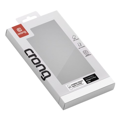 Crong Hybrid Frost MAG Cover - Etui MagSafe iPhone 17 Pro Max (czarny)