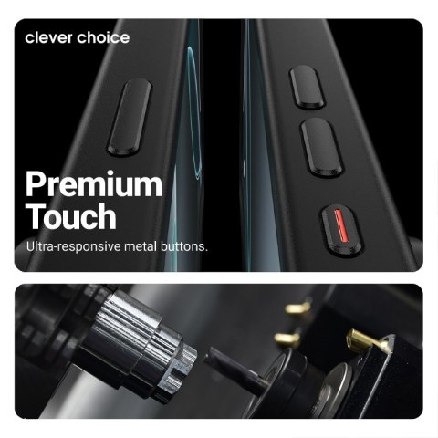 Crong Hybrid Frost MAG Cover - Etui MagSafe iPhone 17 Pro (czarny)