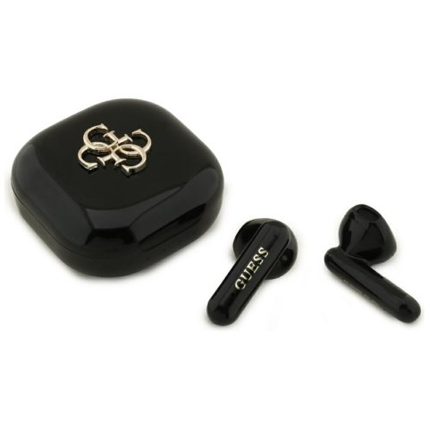 Guess 4G Metal Logo - Słuchawki Bluetooth TWS + etui ładujące (czarny)
