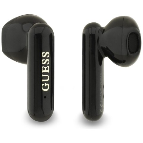 Guess 4G Metal Logo - Słuchawki Bluetooth TWS + etui ładujące (czarny)