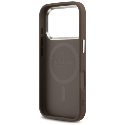 Guess 4G Triangle Logo MagSafe - Etui iPhone 17 Pro (brązowy)