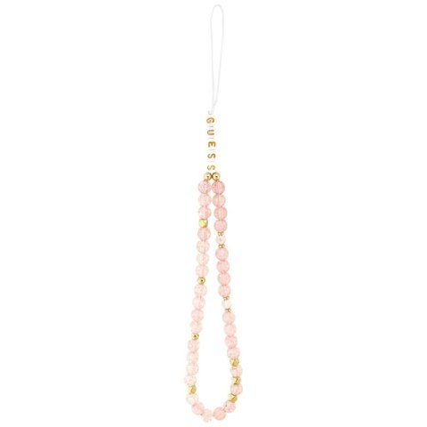 Guess IML Flowers Electro Pearl Strap MagSafe - Etui iPhone 17 Pro (różowy)