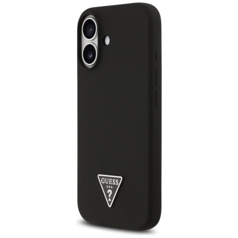 Guess Silicone Triangle Logo MagSafe - Etui iPhone 17 (czarny)