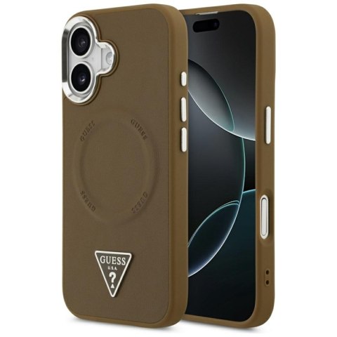 Guess Triangle Logo MagSafe - Etui iPhone 17 (brązowy)
