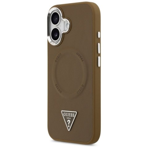 Guess Triangle Logo MagSafe - Etui iPhone 17 (brązowy)