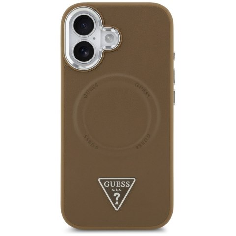 Guess Triangle Logo MagSafe - Etui iPhone 17 (brązowy)