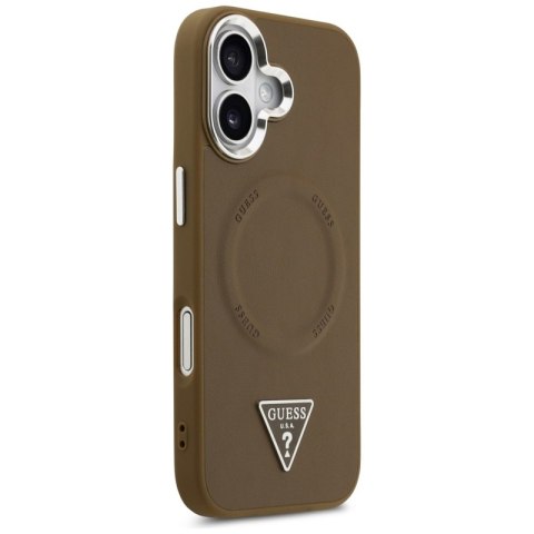 Guess Triangle Logo MagSafe - Etui iPhone 17 (brązowy)