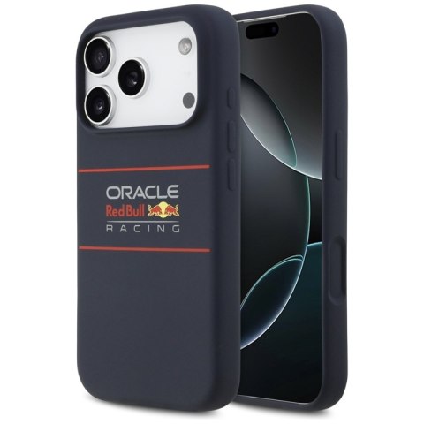 Red Bull Silicone Horizontal Centered Logo MagSafe - Etui iPhone 17 Pro (granatowy)