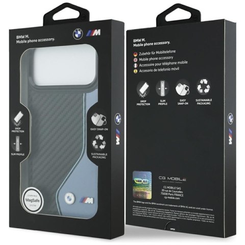 BMW M Carbon Logo MagSafe - Etui iPhone 17 Pro Max (niebieski)