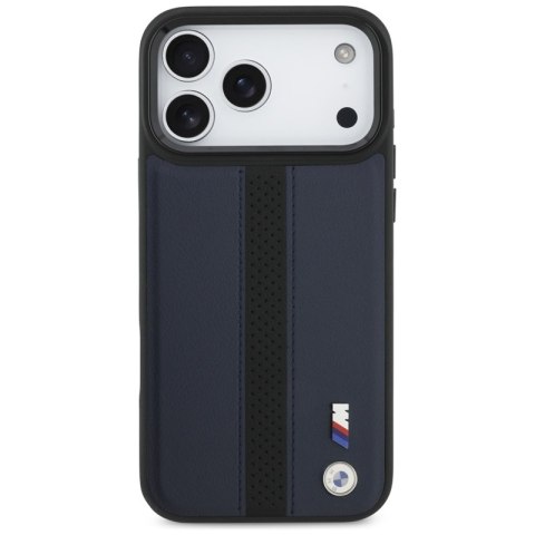 BMW M Perforated Stripe Logo MagSafe - Etui iPhone 17 Pro Max (granatowy)