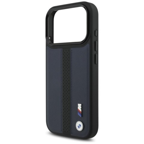 BMW M Perforated Stripe Logo MagSafe - Etui iPhone 17 Pro (granatowy)