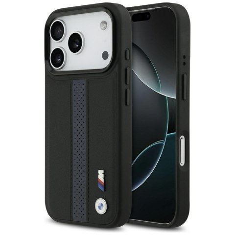 BMW M Perforated Stripe Logo MagSafe - Etui iPhone 17 Pro (niebieski)