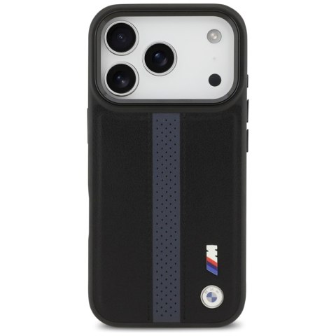 BMW M Perforated Stripe Logo MagSafe - Etui iPhone 17 Pro (niebieski)