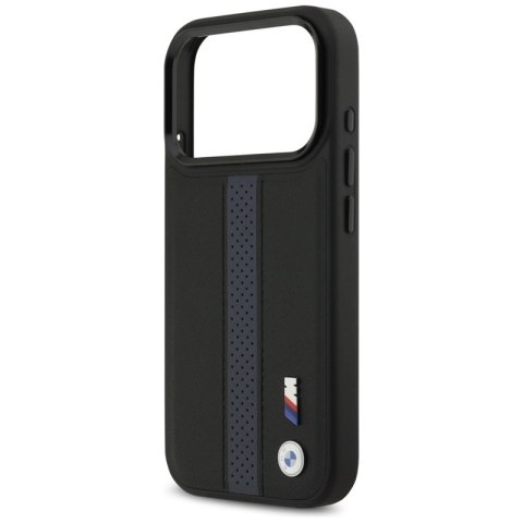 BMW M Perforated Stripe Logo MagSafe - Etui iPhone 17 Pro (niebieski)