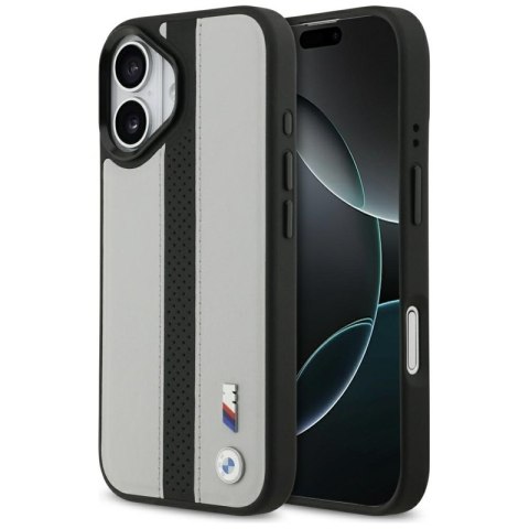BMW M Perforated Stripe Logo MagSafe - Etui iPhone 17 (szary)