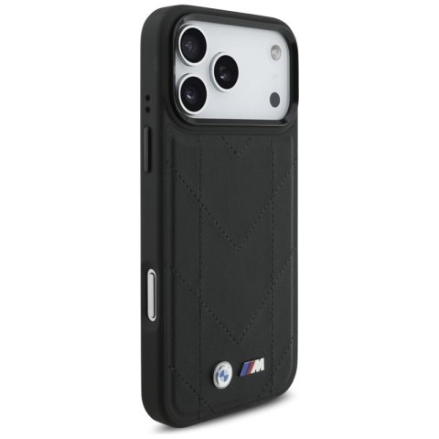 BMW M Quilted Logo MagSafe - Etui iPhone 17 Pro Max (czarny)
