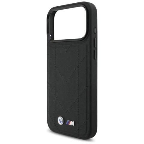 BMW M Quilted Logo MagSafe - Etui iPhone 17 Pro Max (czarny)