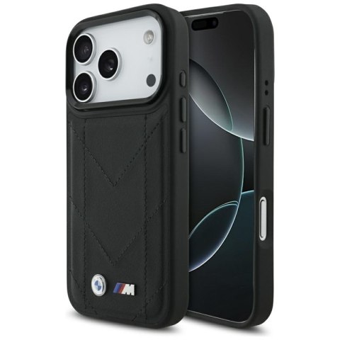 BMW M Quilted Logo MagSafe - Etui iPhone 17 Pro (czarny)