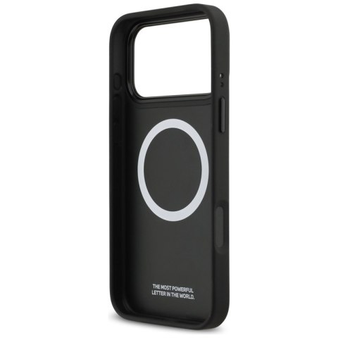 BMW M Tricolor Metal Logo MagSafe - Etui iPhone 17 Pro Max (szary)