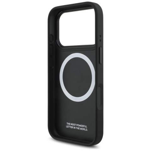 BMW M Tricolor Metal Logo MagSafe - Etui iPhone 17 Pro (szary)