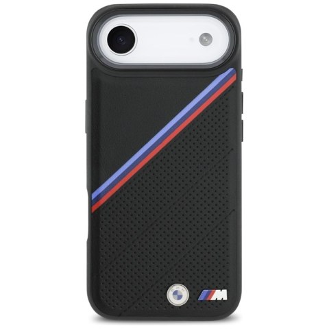 BMW M Tricolor Metal Logo MagSafe - Etui iPhone Air (czarny)