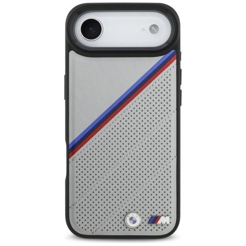 BMW M Tricolor Metal Logo MagSafe - Etui iPhone Air (szary)