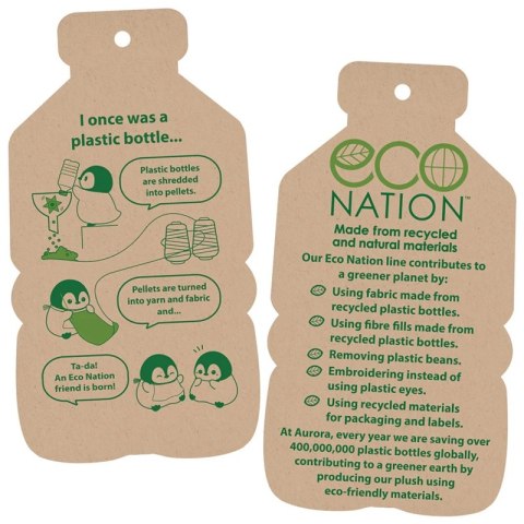 Eco Nation - Pluszowa maskotka / przytulanka Alpaka biało-brązowa 24 cm Eco-Friendly