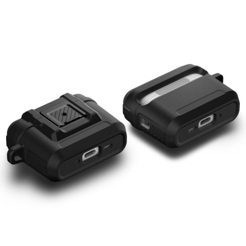 Spigen Lock Fit - Pancerne etui do Apple AirPods Pro 3 (Matte Black)