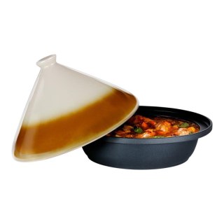 Alpina - Naczynie do duszenia Tajine z ceramiczną pokrywą stożkową 30x25 cm 2,5 L