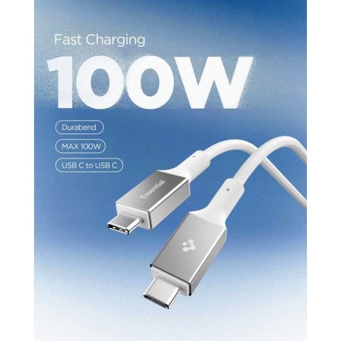 Spigen EB10015CC Essential - Kabel USB-C do USB-C PD 100W 1.5m (Biały)